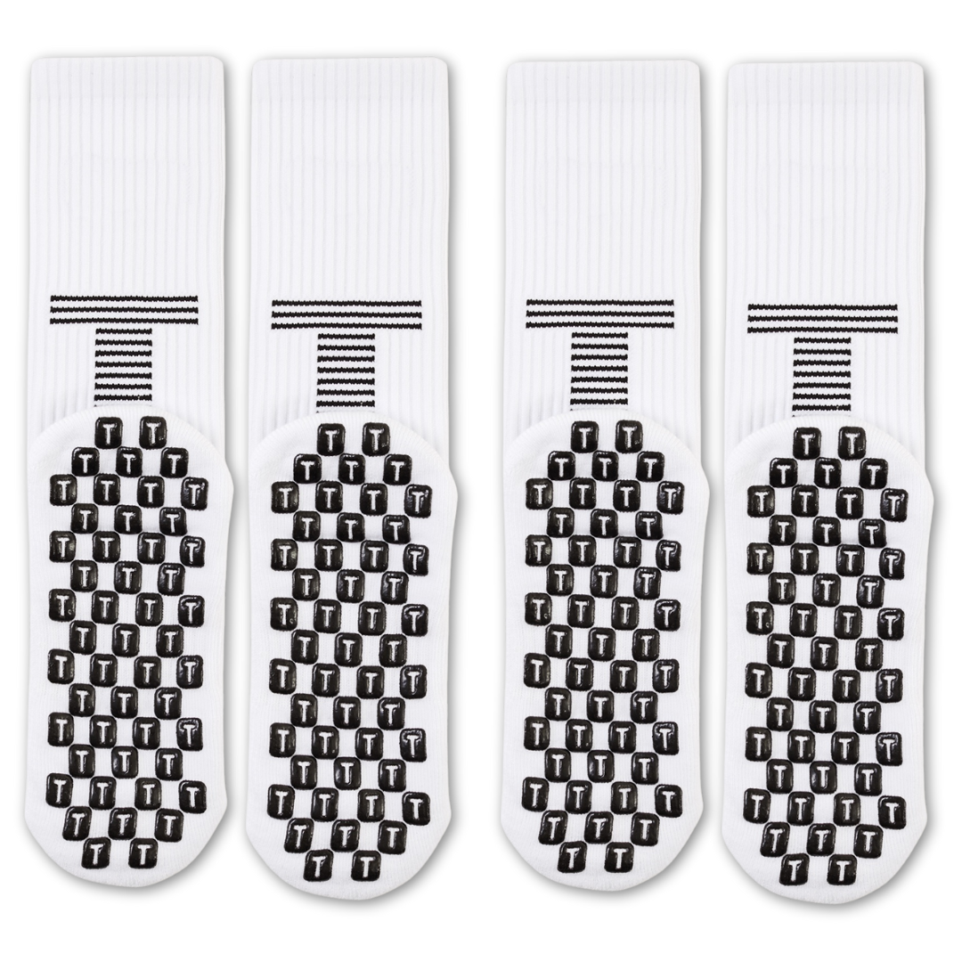 TRED® Kids Grip Socks - 2 Pack (White)
