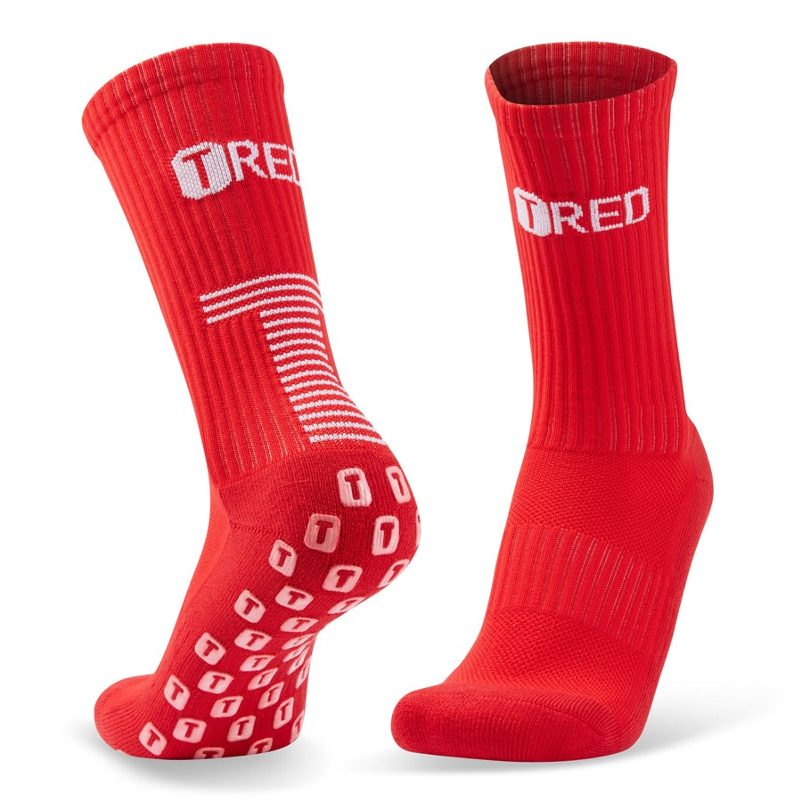 Red TRED grip socks
